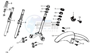 JOYRIDE 125 drawing FRONT FORK/ FRONT FENDER