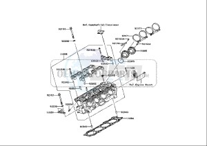 ZX-10R NINJA - 1000 cc (EU) drawing CYLINDER HEAD