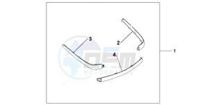 GL18009 Australia - (U) drawing CHROME TRUNK MOUL