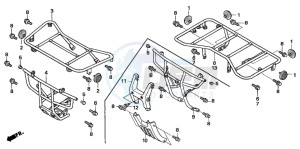 TRX250TE FOURTRAX RECON ES drawing CARRIER