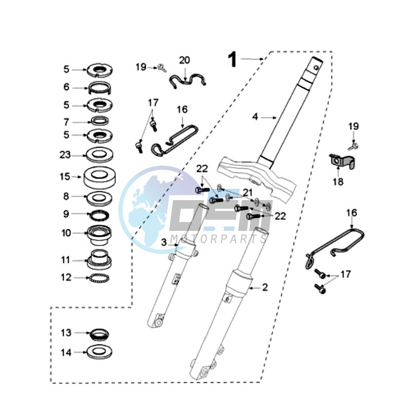 FRONT FORK / STEERINGHEAD