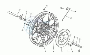 NTX 350 drawing Front wheel