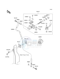 KX 450 D [KX450F] (D6F) D6F drawing FRONT MASTER CYLINDER