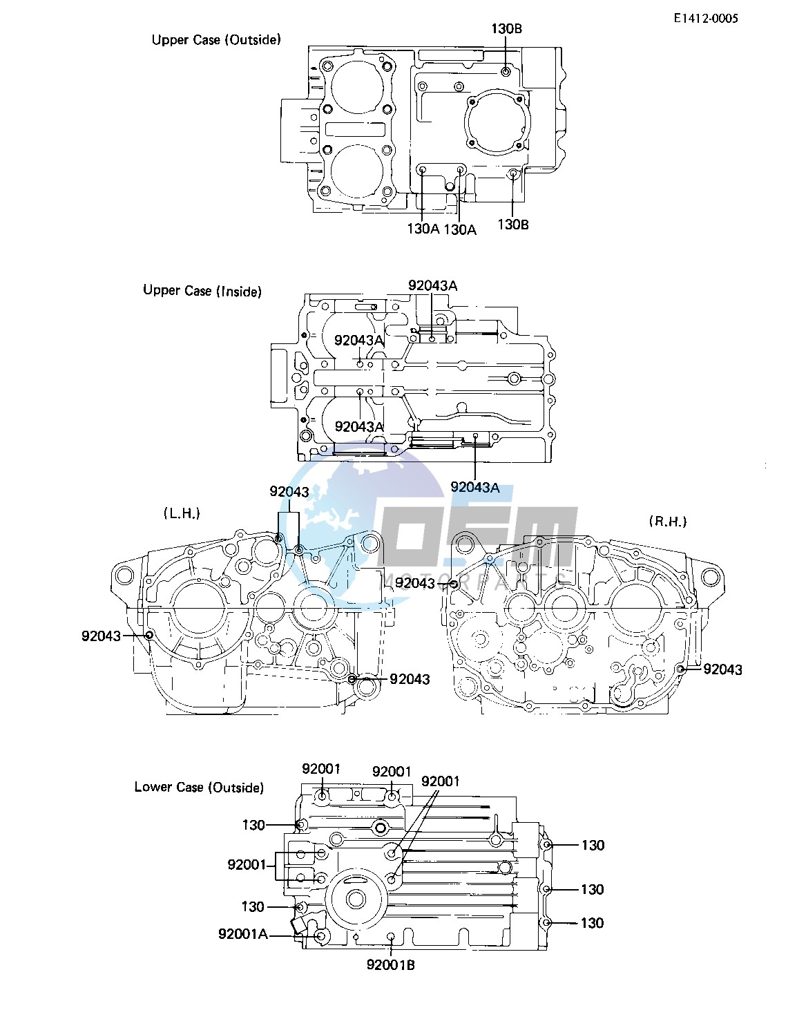 CRANKCASE BOLT & STUD PATTERN