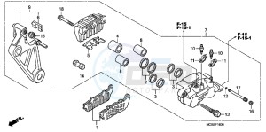 ST1300AE Pan Europoean - ST1300 UK - (E) drawing REAR BRAKE CALIPER