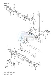 GSX-R750 drawing GEAR SHIFTING