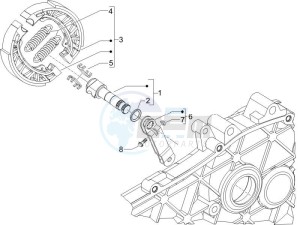 Liberty 125 4t Sport drawing Rear brake - Brake jaw