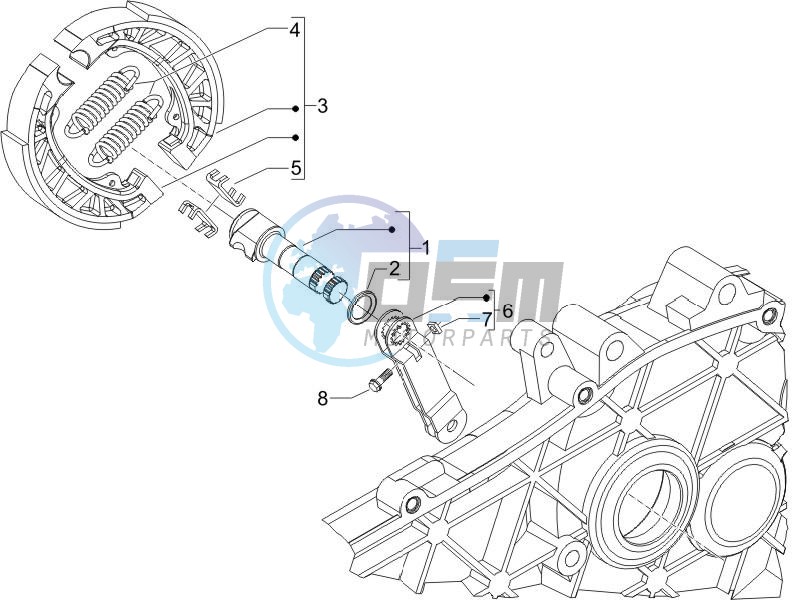 Rear brake - Brake jaw