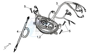 JET 4 50cc drawing DASHBOARD / SPEEDOMETER CABLE / WIRING HARNASS