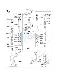 VN 1600 B [VULCAN 1600 MEAN STREAK] (B6F-B8FA) B6F drawing FRONT FORK-- B6F- -