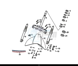 FIDDLE II 50 (25 KM/H) (AF05W4-NL) (E4) (L8-M0) drawing STEERING STEM FRONT CUSHION