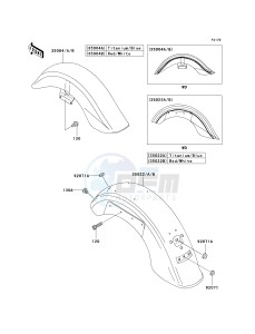 VN 1500 B [VULCAN 88 SE] (B1-B3) N7F drawing FENDERS