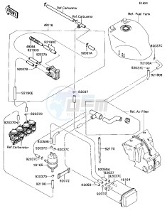 ZX 750 H [NINJA ZX-7] (H2) [NINJA ZX-7] drawing FUEL EVAPORATIVE SYSTEM