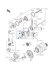 EX 250 F [NINJA 250R] (F6-F9) [NINJA 250R] drawing STARTER MOTOR