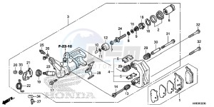 TRX500FA5F TRX500FA Europe Direct - (ED) drawing REAR BRAKE CALIPER