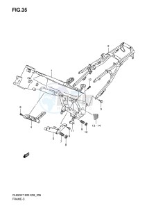 DL650 (E3-E28) V-Strom drawing FRAME