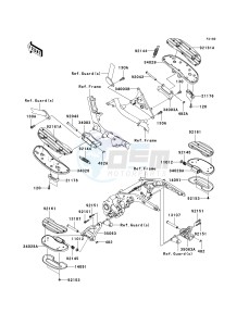 VN 1600 D [VULCAN 1600 NOMAD] (D1) D1 drawing FOOTRESTS