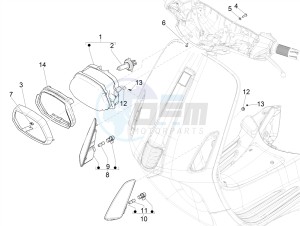 SPRINT 50 4T 4V NOABS E2 (EMEA) drawing Front headlamps - Turn signal lamps