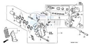 VFR800A9 UK - (E / ABS MME TWO) drawing L. FRONT BRAKE CALIPER