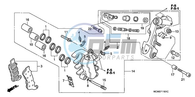 L. FRONT BRAKE CALIPER