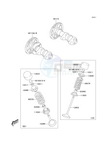 KSF 400 A [KFX400) (A1-A3) [KFX400) drawing VALVE-- S- -_CAMSHAFT-- S- -