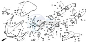 CBR600FR drawing UPPER COWL (2)