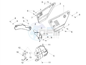 V7 III Racer 750 e4 (NAFTA) drawing Central body