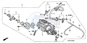 NT700VA UK - (E / MKH) drawing THROTTLE BODY