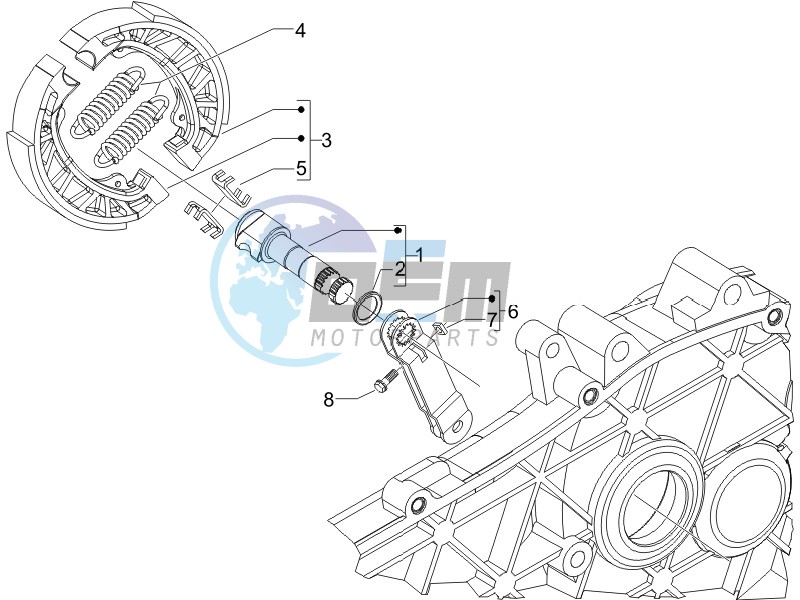 Rear brake - Brake jaw