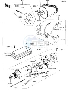 KZ 440 G (G1) drawing STARTER MOTOR_STARTER CLUTCH