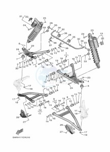 YXF850ES YX85FPSN (BARH) drawing FRONT SUSPENSION & WHEEL