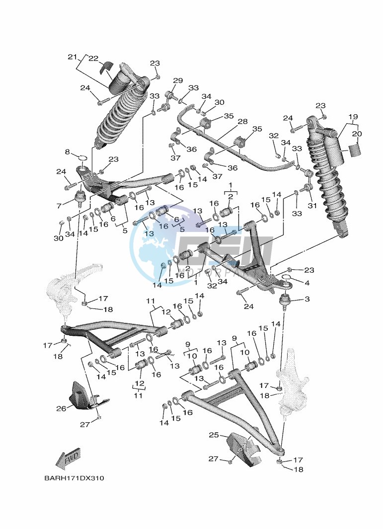 FRONT SUSPENSION & WHEEL