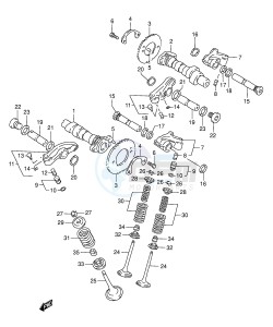 VL1500 (E2) drawing CAMSHAFT VALVE