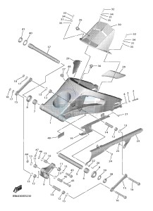 YZF-R6 YZF600 R6 (BN64) drawing REAR ARM