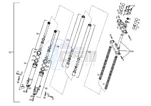 SENDA R X-TREM EU2 - 50 cc drawing FRONT FORK