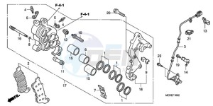 CBF600NA9 UK - (E / ABS MKH) drawing FRONT BRAKE CALIPER (R.) (CBF600SA/NA)