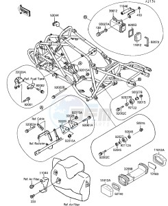 KSF 250 A [MOJAVE 250] (A3-A7) [MOJAVE 250] drawing FRAME FITTING