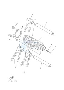 MT07A MT-07 ABS 700 (1XBC) drawing SHIFT CAM & FORK