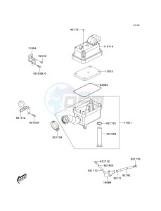 KSF 50 B [KFX50] (B7F-B9S) B7F drawing AIR CLEANER