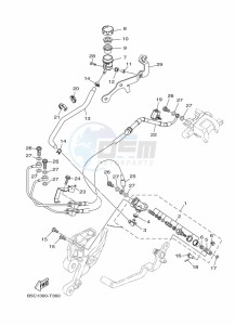 TRACER 900 MTT850 (B5CM) drawing REAR MASTER CYLINDER