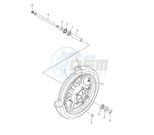 XVS A MIDNIGHT STAR 1300 drawing FRONT WHEEL