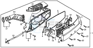 SUPER DUKE 125 drawing AIRFILTER