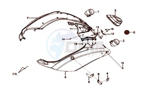 MIO 50 L5-L6 drawing COWLING / TAIL LIGHT / INDICATORS