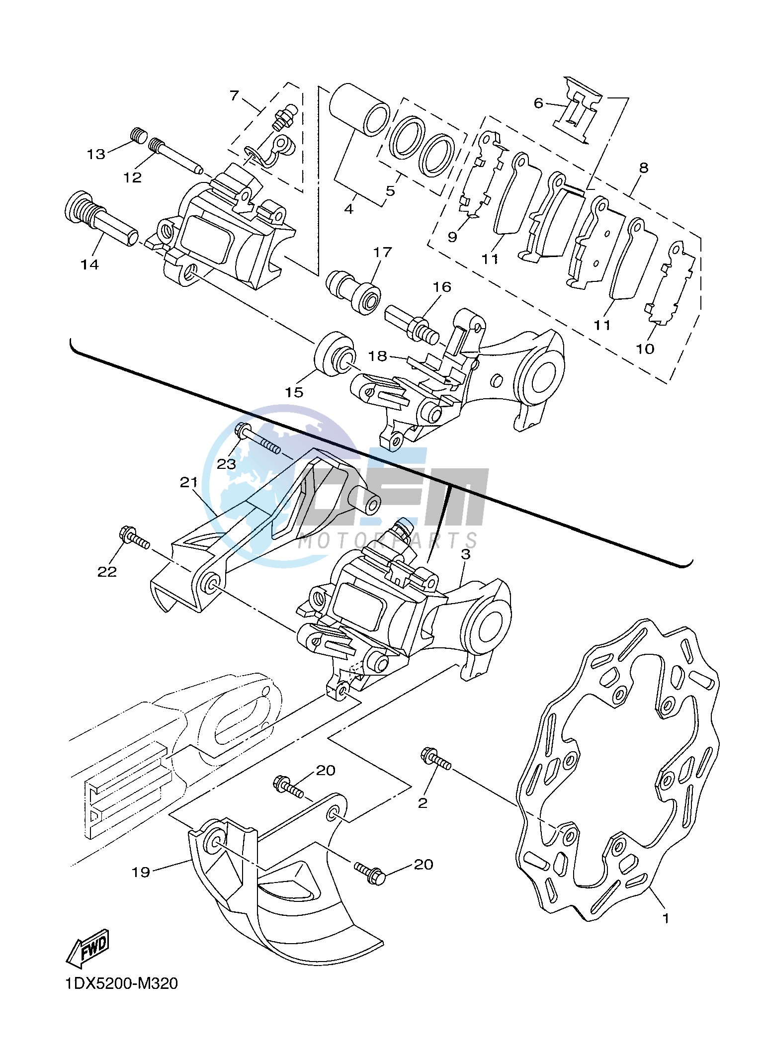 REAR BRAKE CALIPER