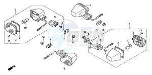 CBR600F4 drawing WINKER (CBR600F4-CM)