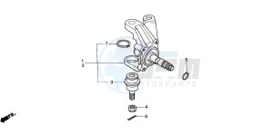 TRX350TM FOURTRAX 350 drawing KNUCKLE (1)