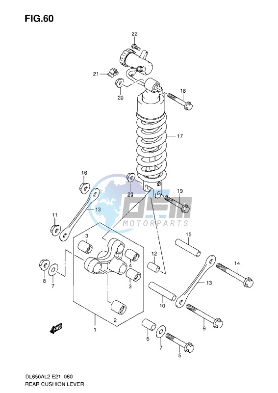 REAR CUSHION LEVER