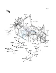 KRF 750 A [TERYX 750 4X4] (A8F) A8F drawing ENGINE MOUNT