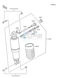 ZX 600 C [NINJA 600R] (C8-C9) [NINJA 600R] drawing SHOCK ABSORBER-- S- -