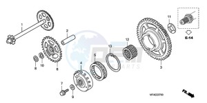 CBF1000SA Europe Direct - (ED / ABS) drawing STARTING CLUTCH